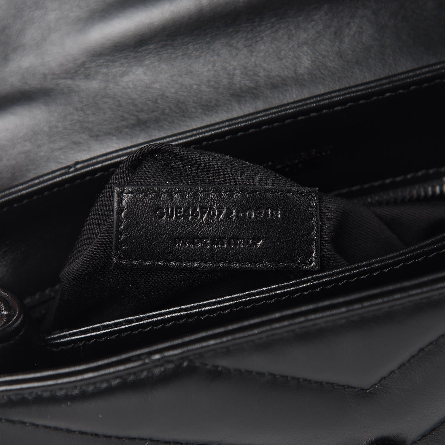 Saint Laurent Calfskin Y Quilted Monogram Toy Loulou Crossbody Bag Black 6 of 14