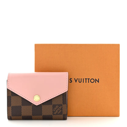 Louis Vuitton Damier Ebene Zoe Wallet Rose Ballerine 9 of 9