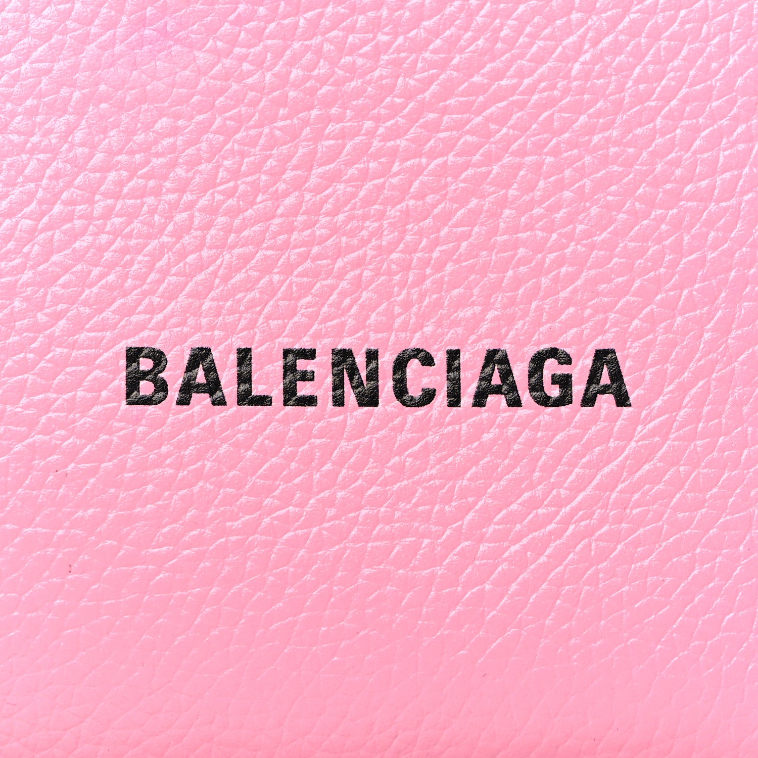 Balenciaga Grained Calfskin Logo Large Cash Long Coin Card Holder Rose Black 6 of 8