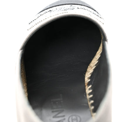 Chanel Canvas Grosgrain CC Espadrilles 37 Grey Black 9 of 11