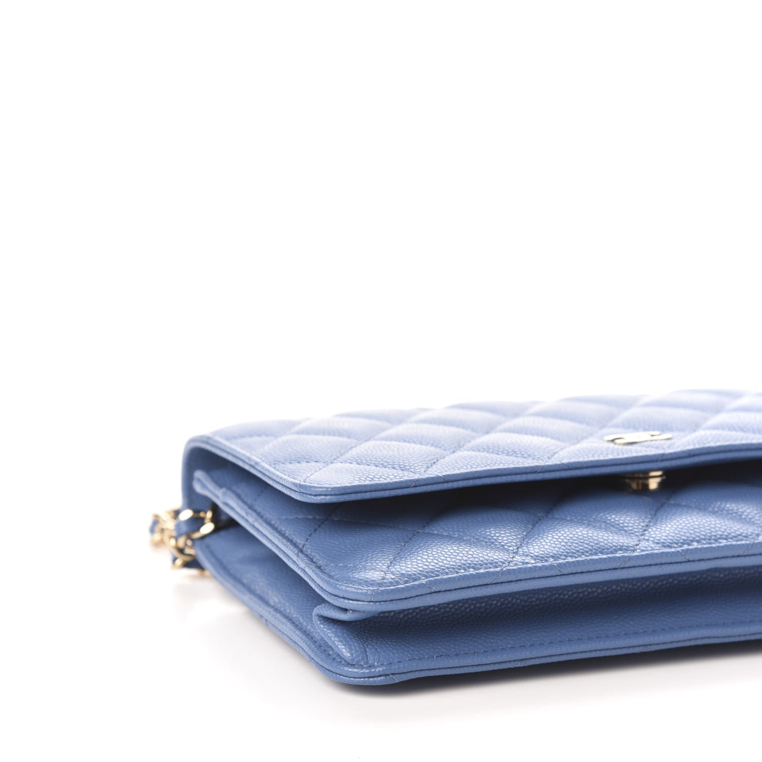 Chanel Caviar Quilted Wallet On Chain WOC Blue 9 of 12