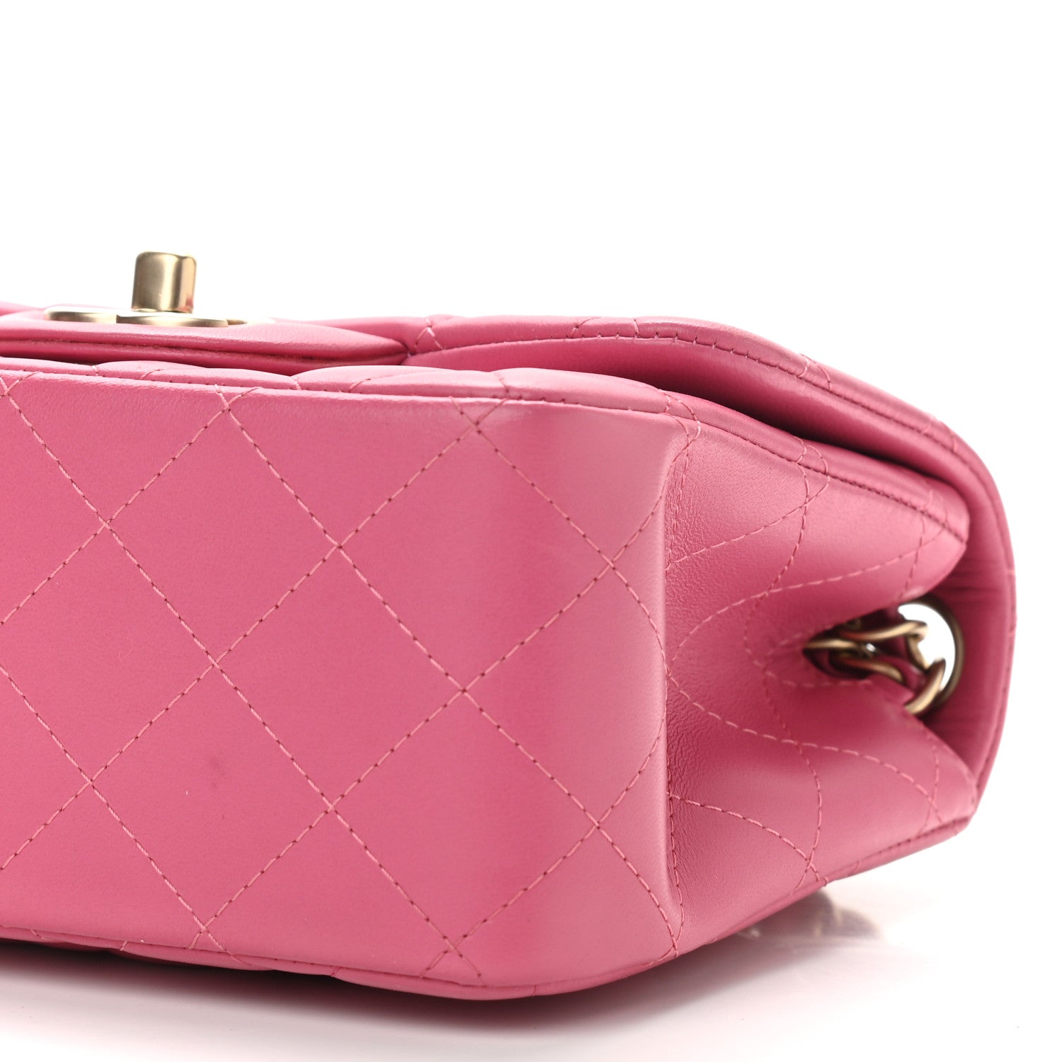 Chanel Lambskin Quilted Mini Square Flap Pink 10 of 12