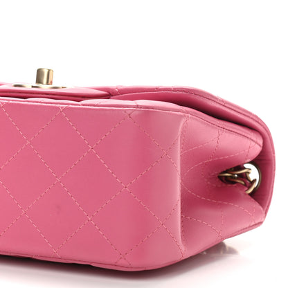 Chanel Lambskin Quilted Mini Square Flap Pink 10 of 12
