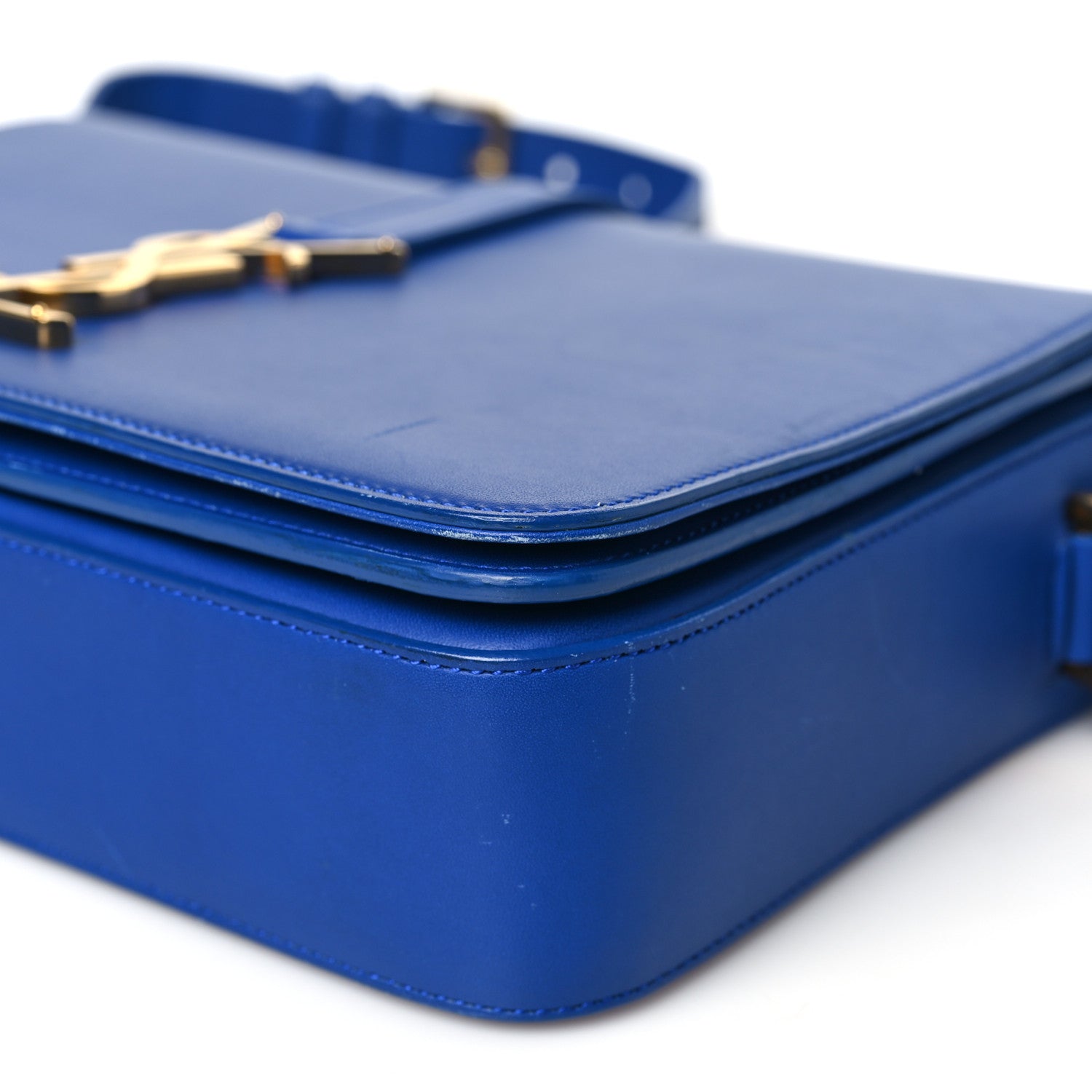 Saint Laurent Smooth Calfskin Medium Classic Monogram Universite Bag Royal Blue 9 of 16