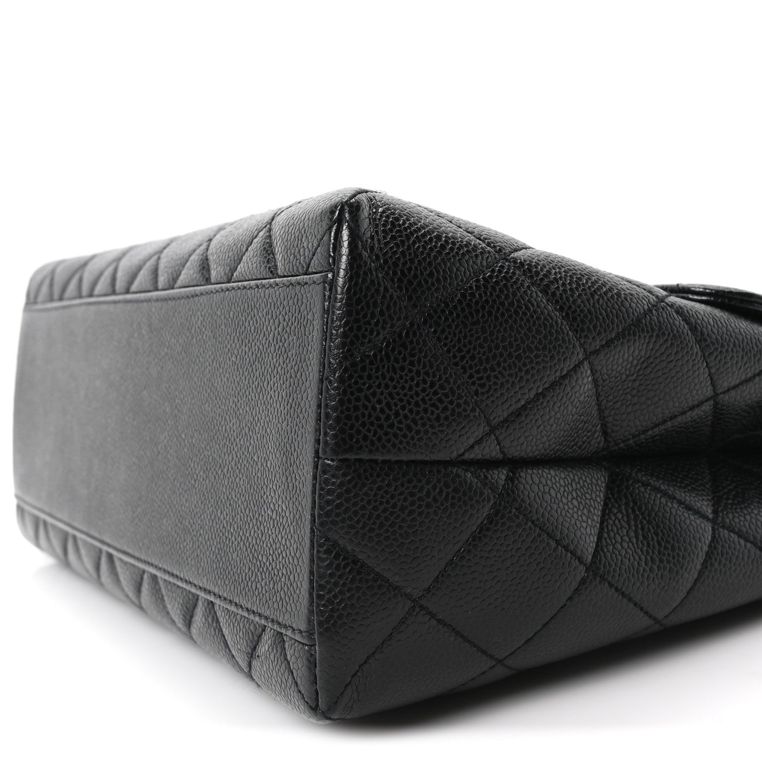 Chanel Caviar Quilted Jumbo Kelly Flap Black 9 of 9
