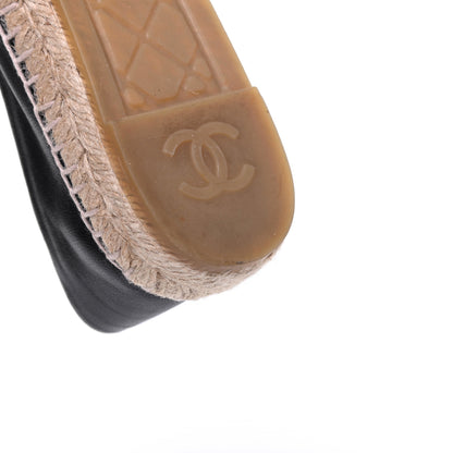 Chanel Lambskin CC Espadrilles 39 Black 11 of 13
