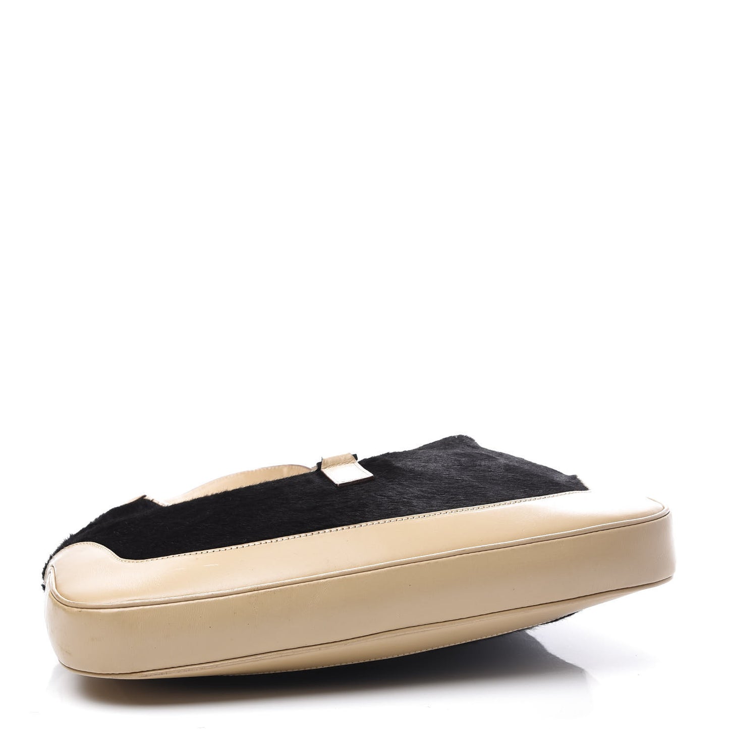 Calfskin Pony Hair Jackie O Hobo Brown Black