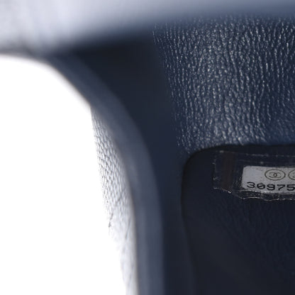 Chanel Caviar Quilted Medium Double Flap Navy 7 of 13