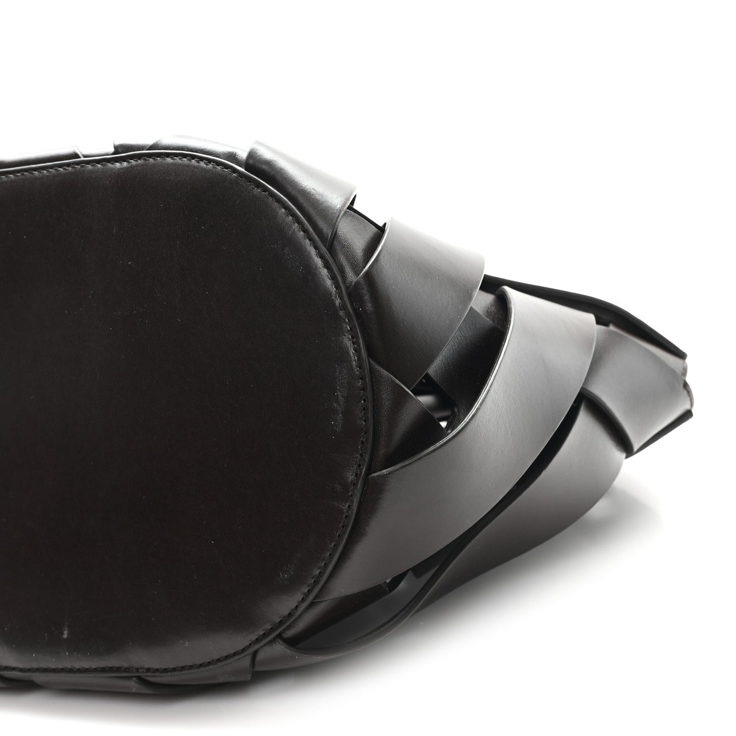 Calfskin The Point Weave Triangle Bag Fondant