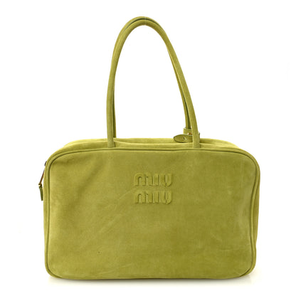 Miu Miu Camoscio Beau Top Handle Bag Edera 1 of 9