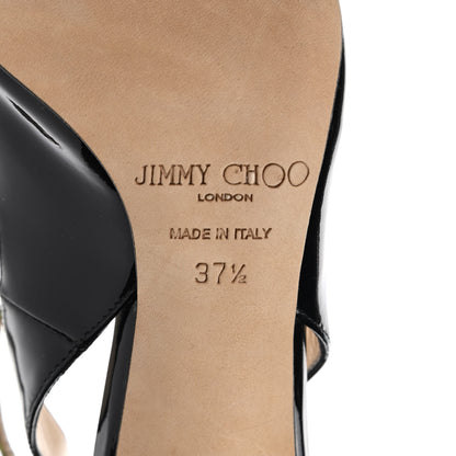 Jimmy Choo Patent Snakeskin Maiden Pumps 37.5 Black 6 of 10