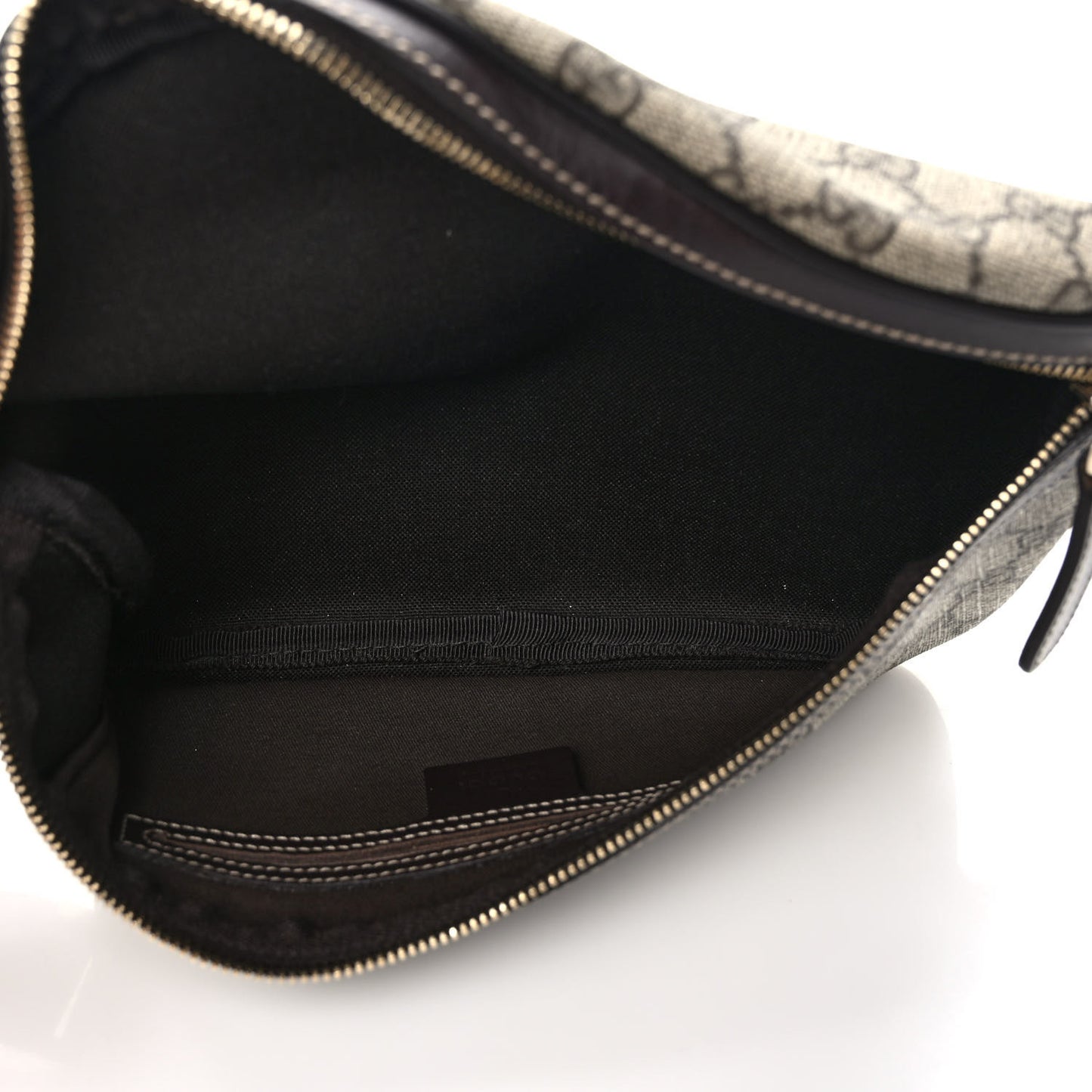 GG Supreme Monogram Belt Bag Dark Brown