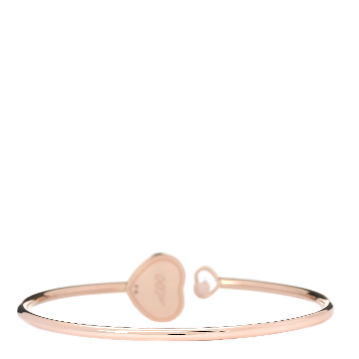 Chopard 18K Rose Gold Diamond Happy Hearts Bangle Bracelet 3 of 7