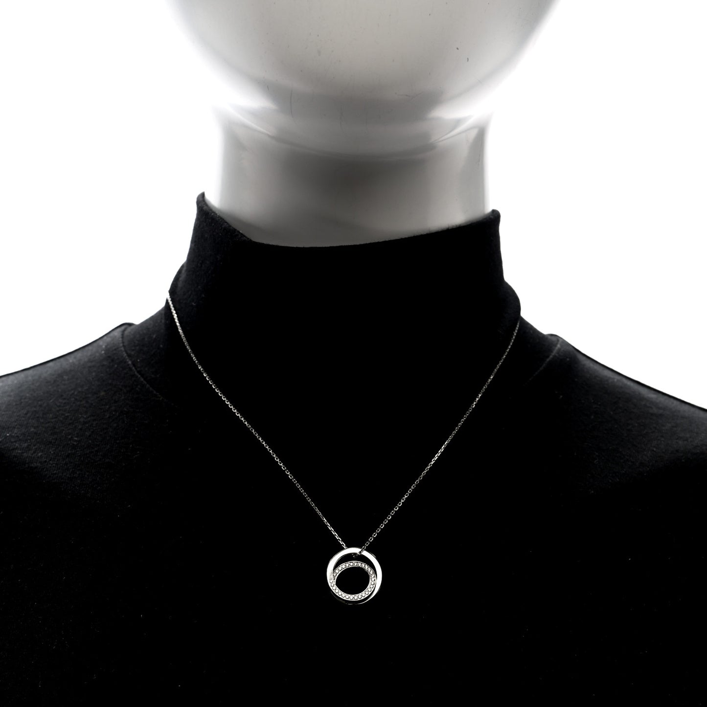 18K White Gold Diamond Etincelle De Cartier Pendant Necklace