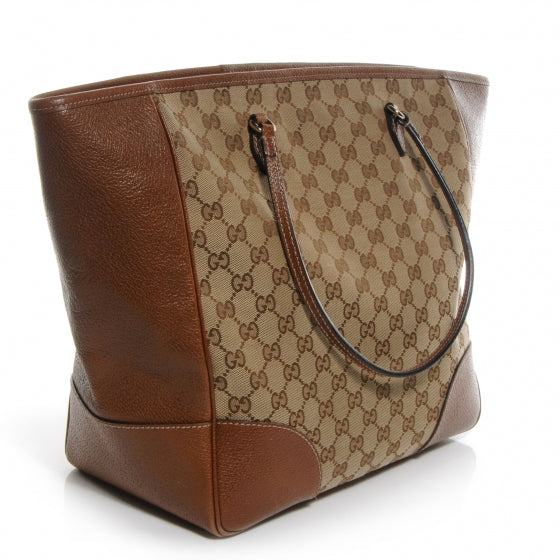 Gucci Monogram Medium Bree Zippered Tote Beige Tabacco 3 of 8