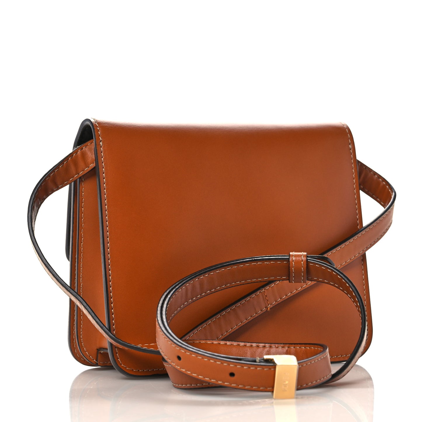 Vitello King Crystal Fab Crossbody Bag Cuoio