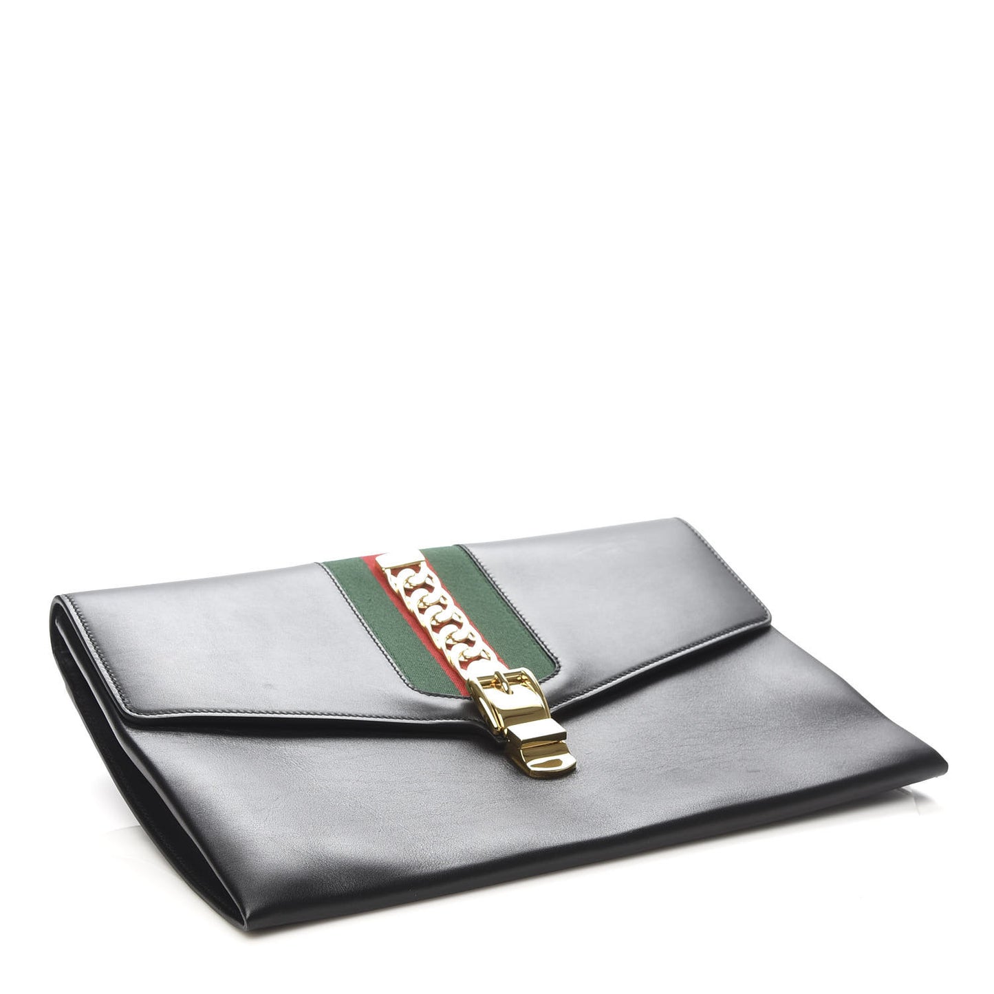 Calfskin Maxi Sylvie Clutch Black