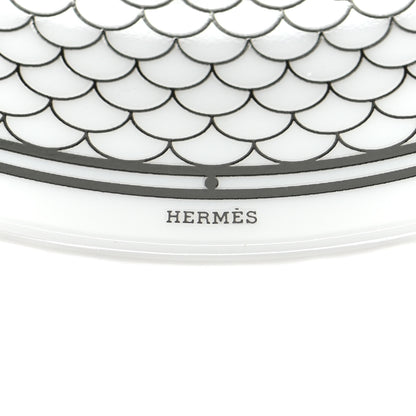 Hermes Porcelain H Deco Bread And Butter Plates Set of 2 Black White 5 of 5