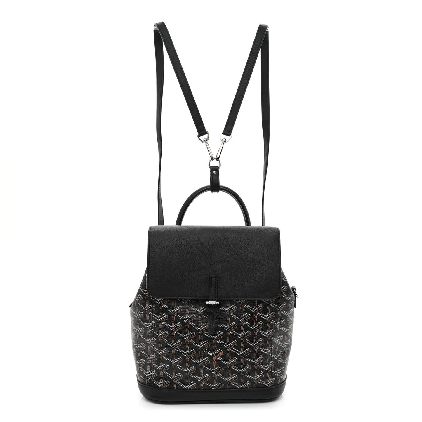 Goyardine Calfskin Mini Alpin Backpack Black