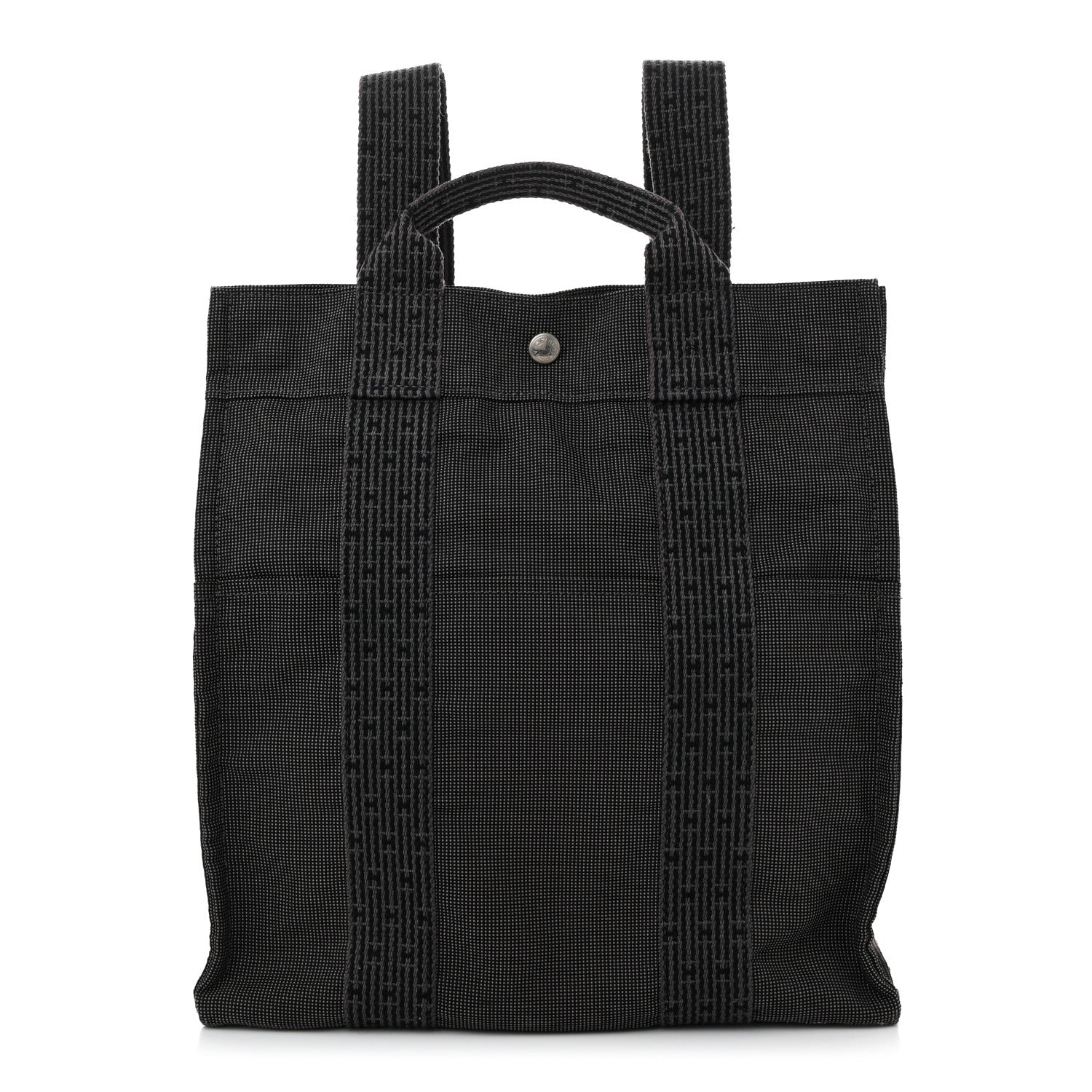 Hermes Canvas Herline Backpack Grey 1 of 9