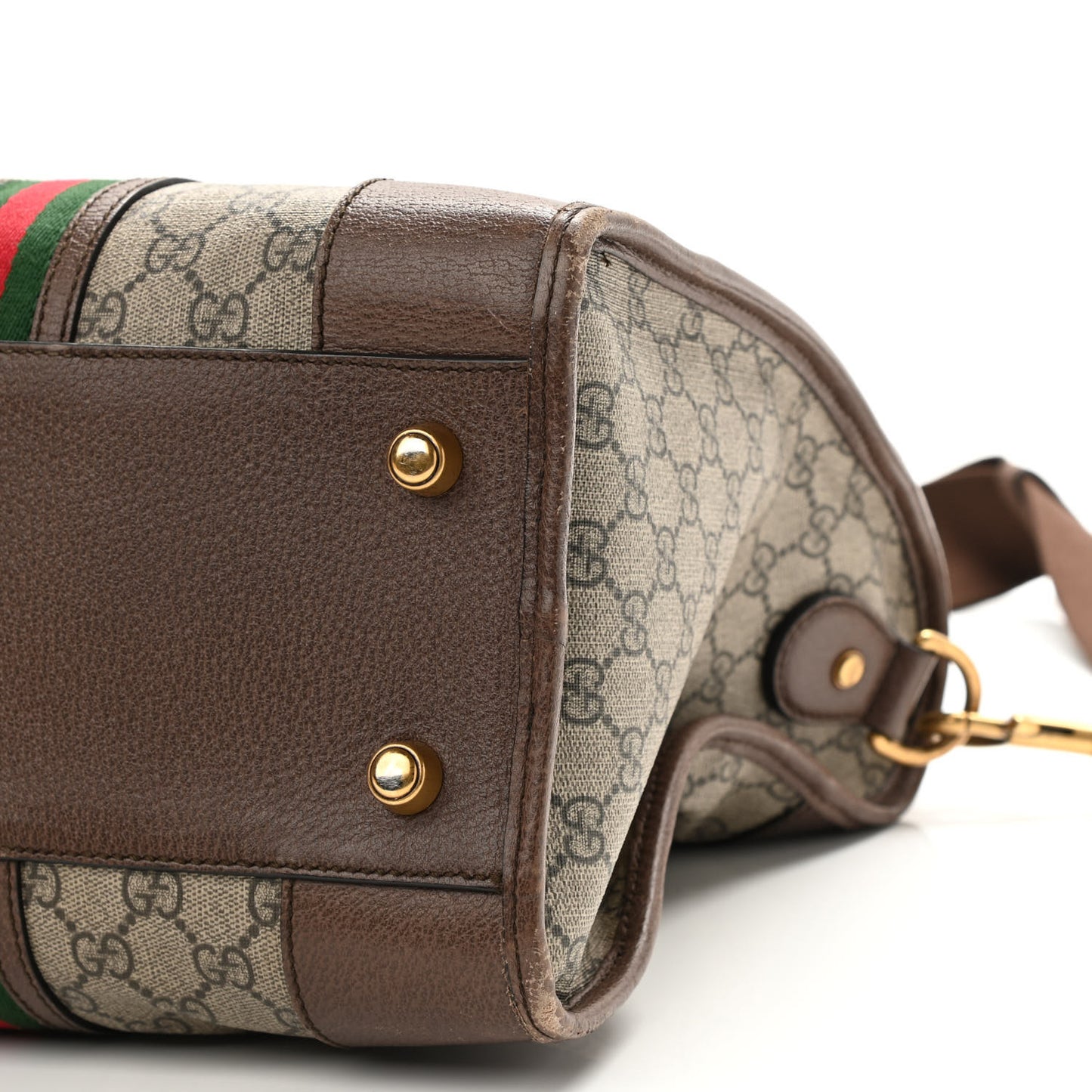 Soft GG Supreme Monogram Web Neo Vintage Duffle Bag Beige New Acero Crop