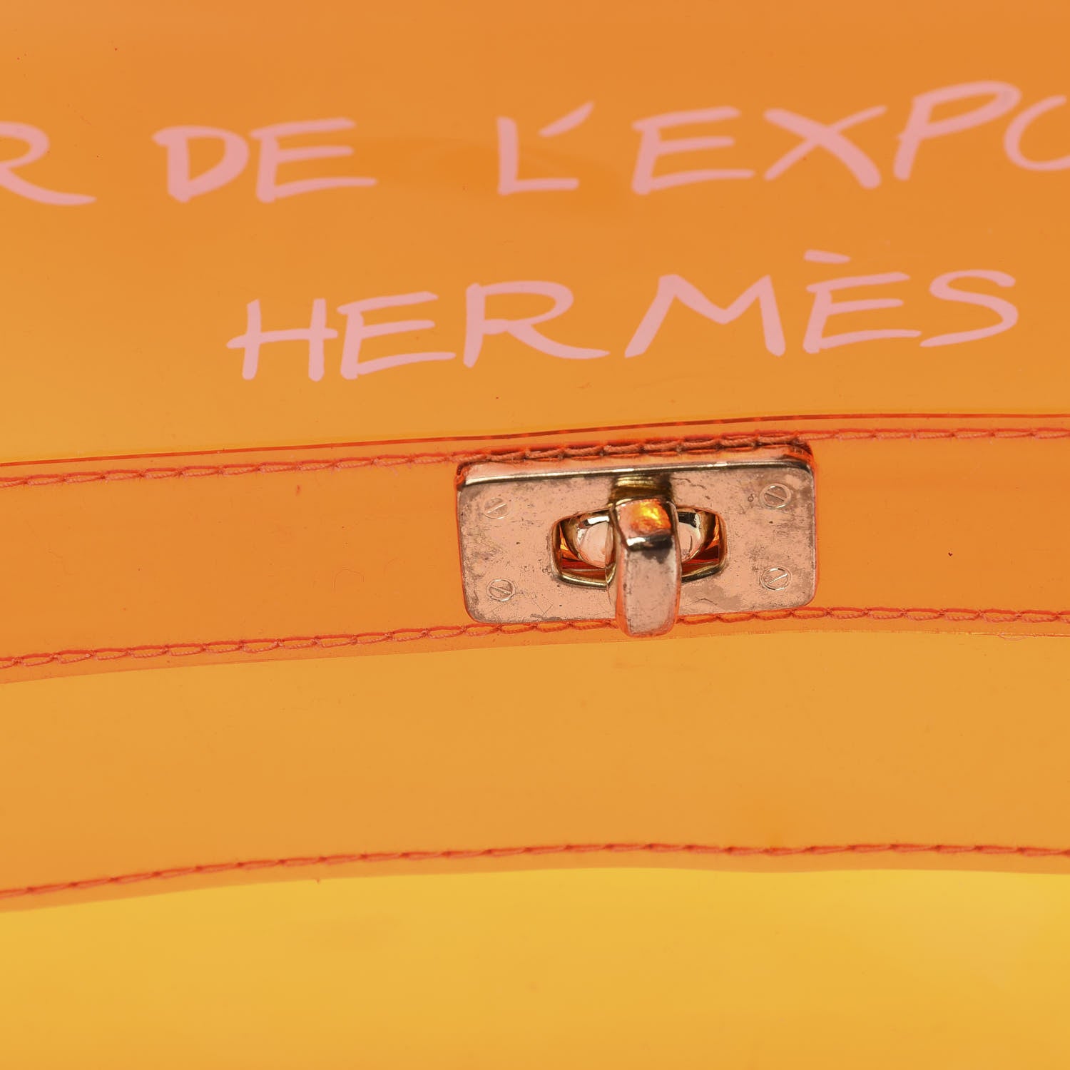 Hermes Vinyl Souvenir De L'Exposition Kelly Orange 12 of 12