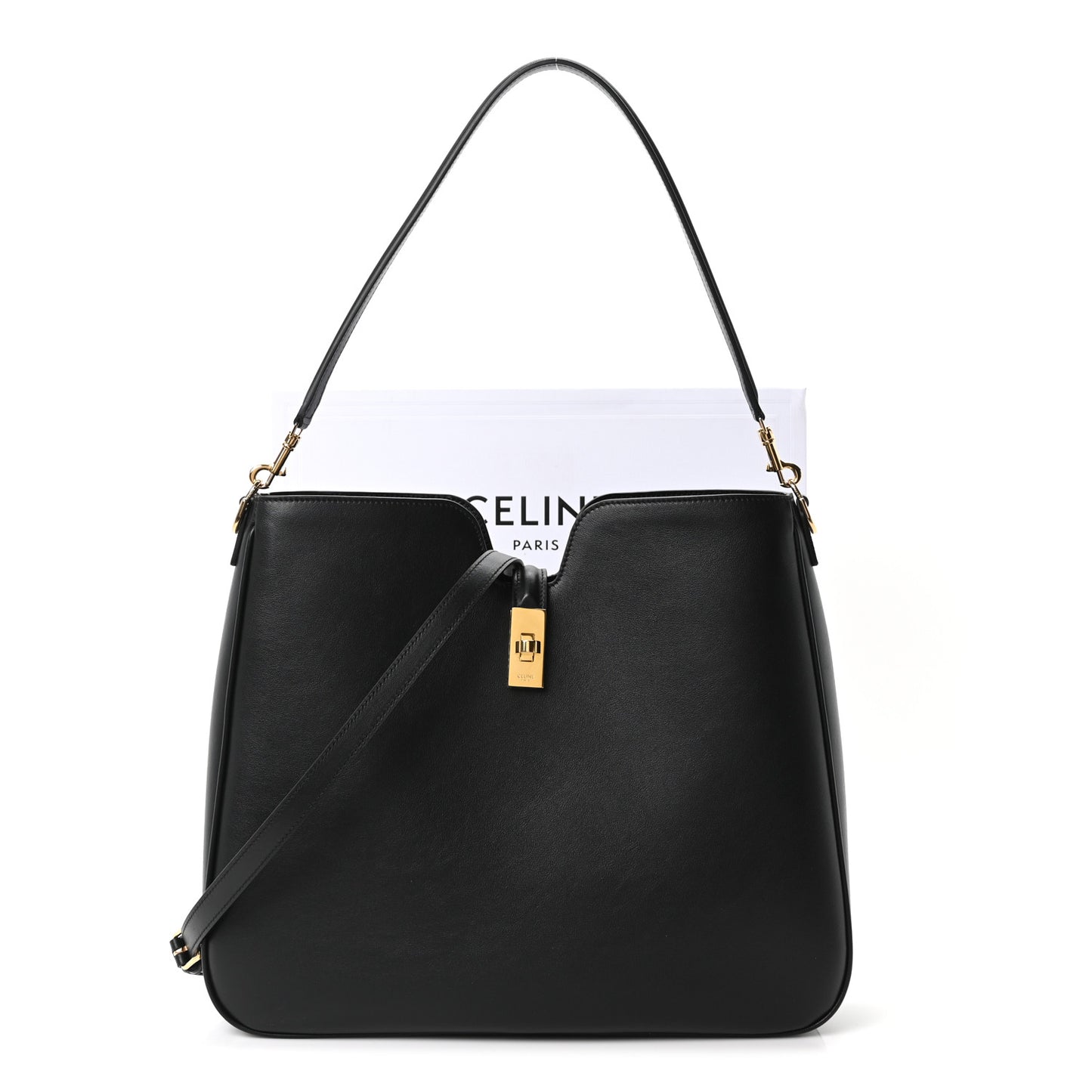 Smooth Calfskin Medium Camille 16 Soft Bag Black