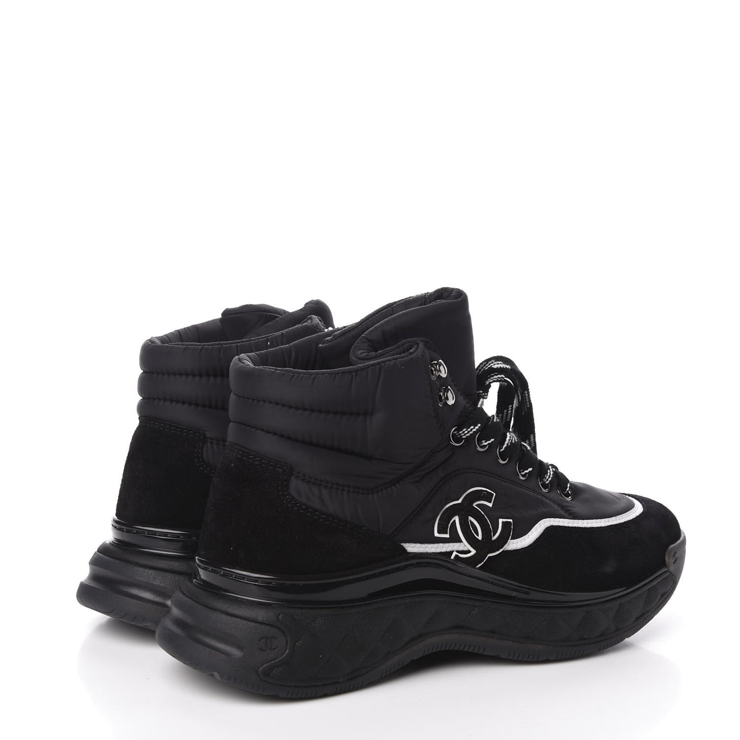 Fabric Suede Womens CC Sneakers 36.5 Black