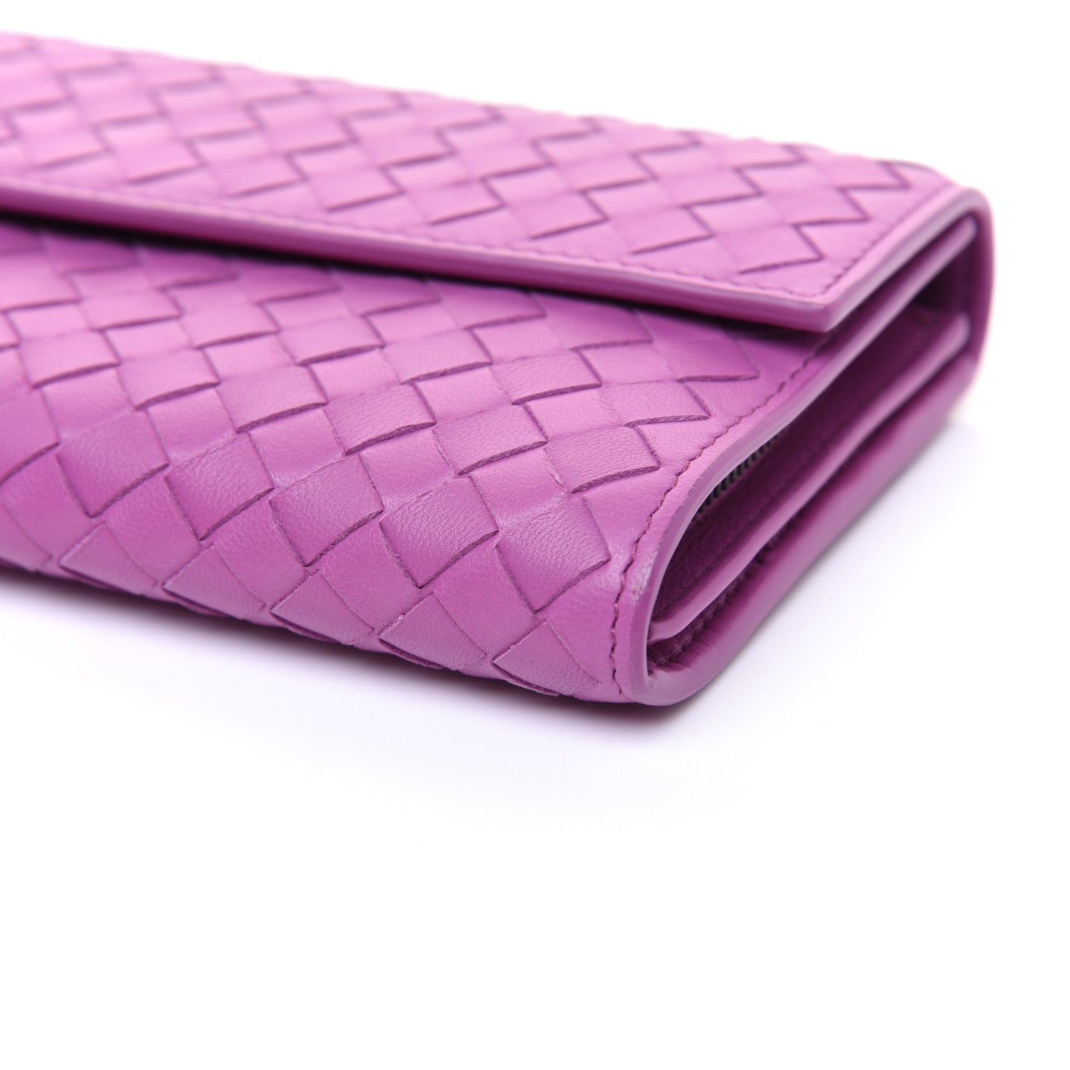 Bottega Veneta Nappa Intrecciato Continental Flap Wallet Peony 7 of 12
