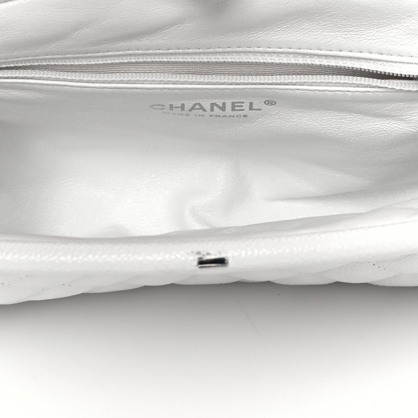 Caviar Quilted Timeless Clutch White