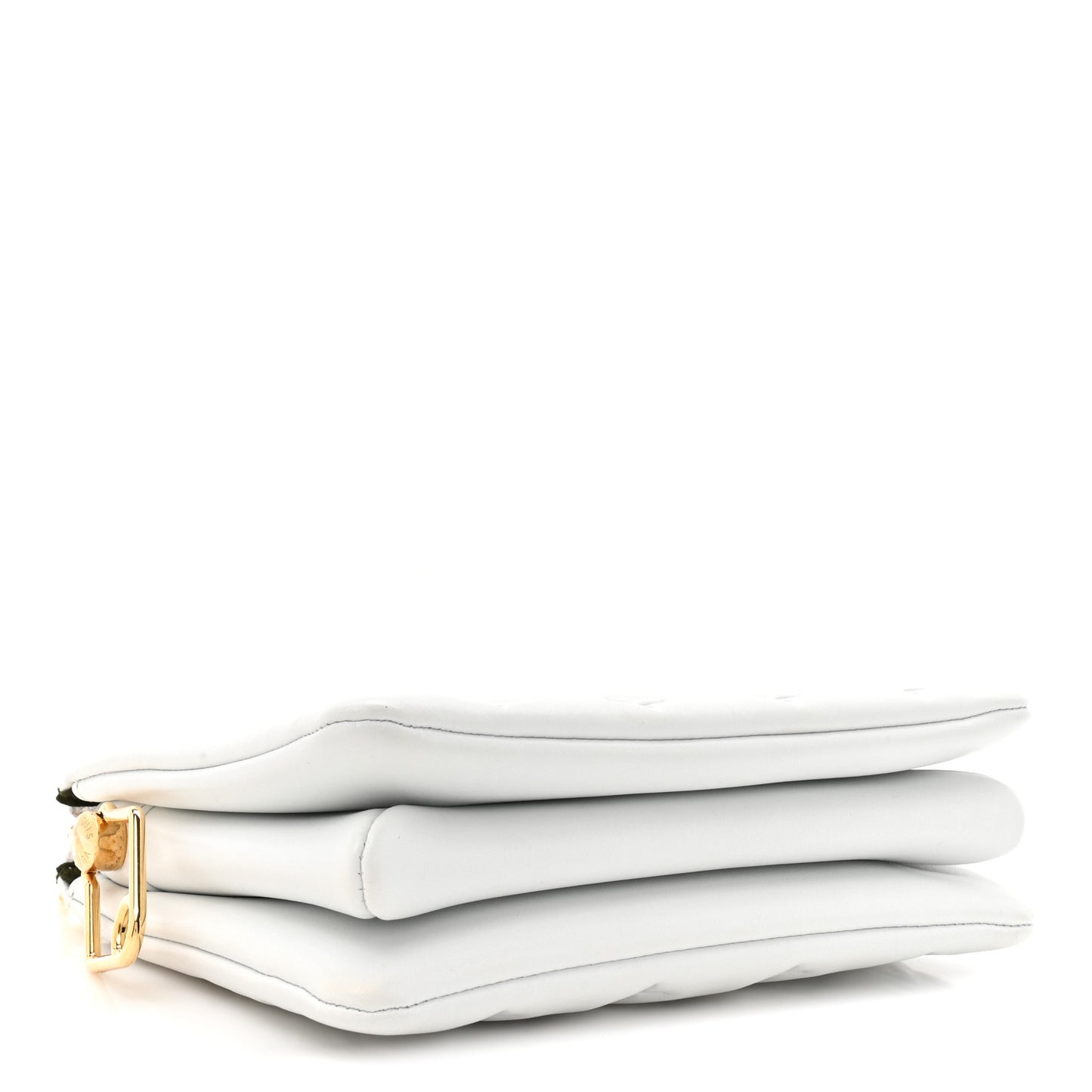 Lambskin Embossed Monogram Coussin BB White