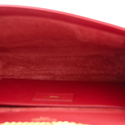 Saint Laurent Smooth Calfskin Medium Classic Monogram Kate Tassel Satchel Lipstick Red 5 of 12