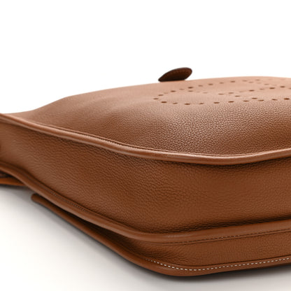 Hermes Taurillon Clemence Evelyne III PM Gold 8 of 9