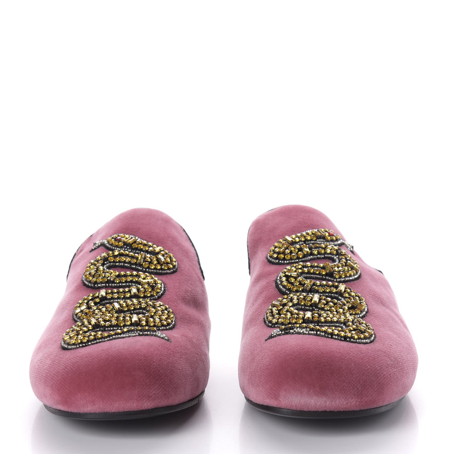 Velvet Crystal Snake Embroidered Womens Slippers 37 Tibet Red Black