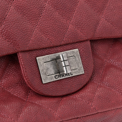 Chanel Washed Caviar Quilted 2.55 Reissue 225 Bijoux Chain Flap Red 10 of 13