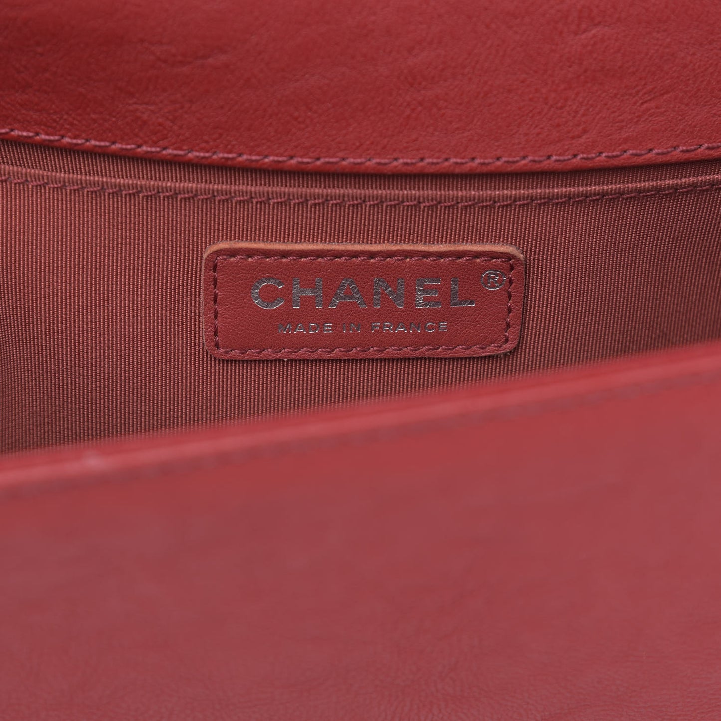 Calfskin Quilted Medium Top Handle Boy Flap Red