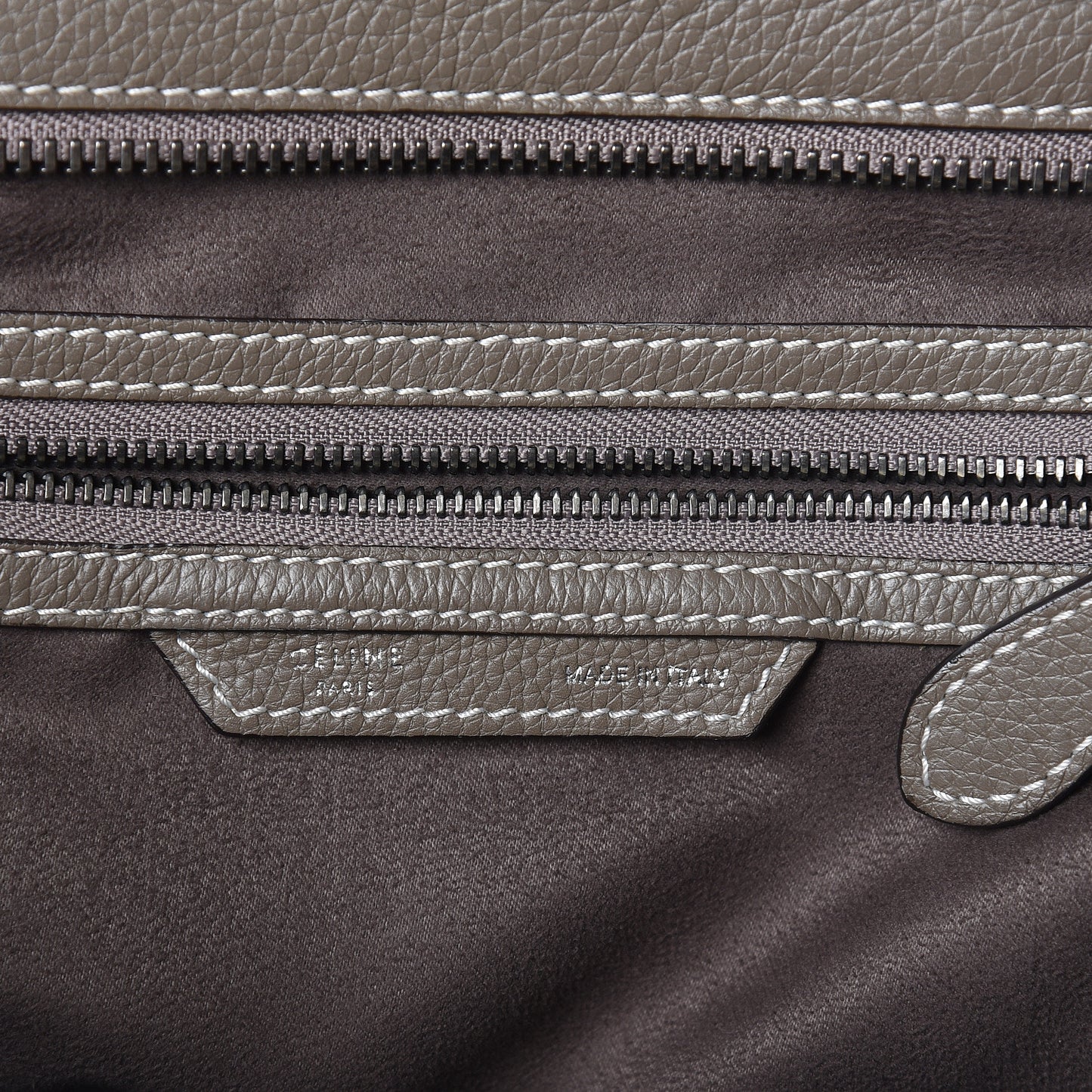 Drummed Calfskin Mini Luggage Souris