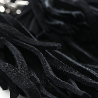 Saint Laurent Suede Fringe Toy Monogram Anita Crossbody Bag Black 9 of 10