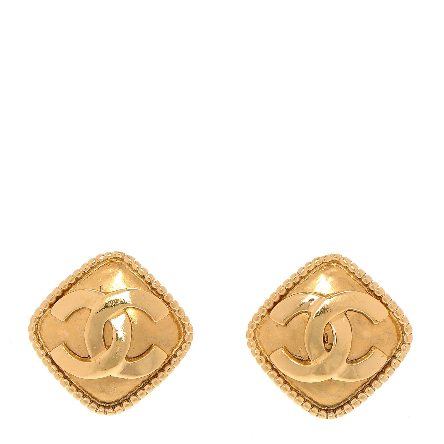 Chanel CC Clip On Earrings Gold 1 of 4