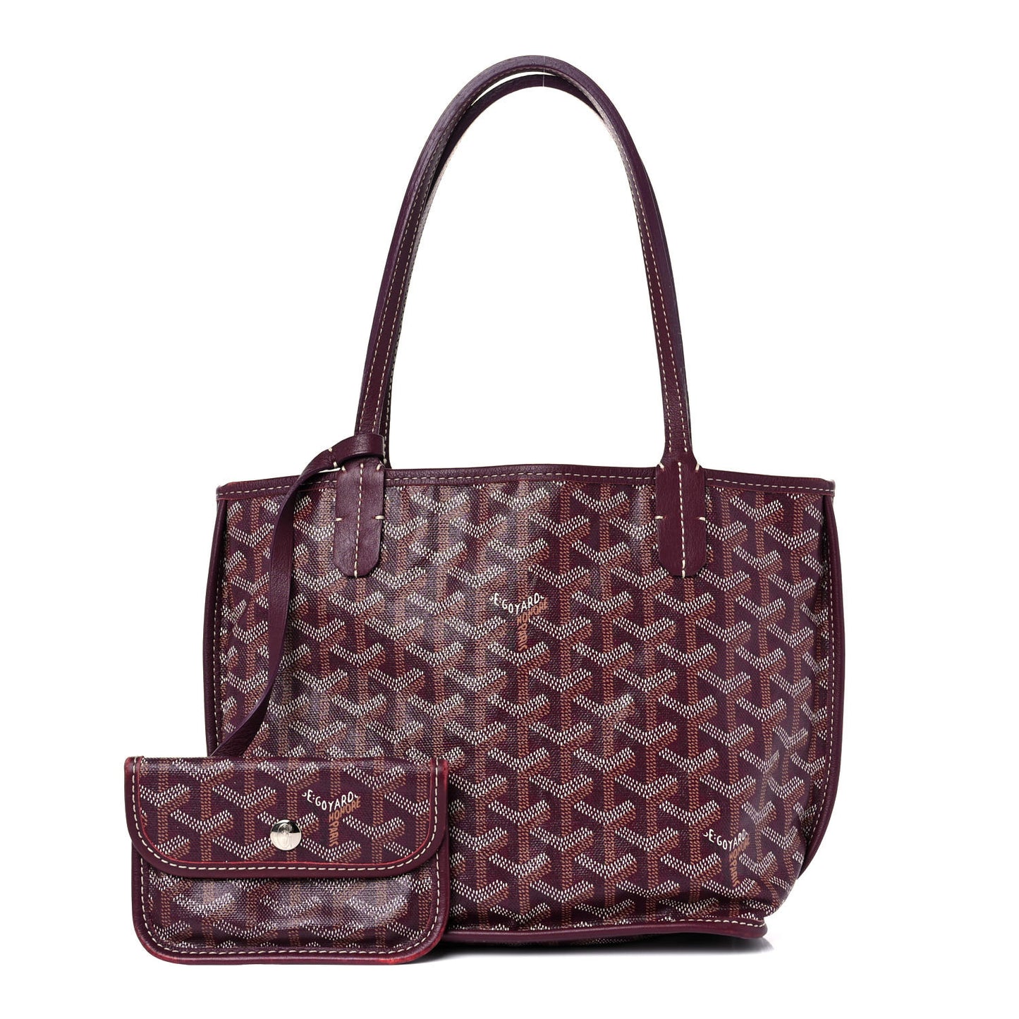 Goyardine Reversible Mini Anjou Burgundy