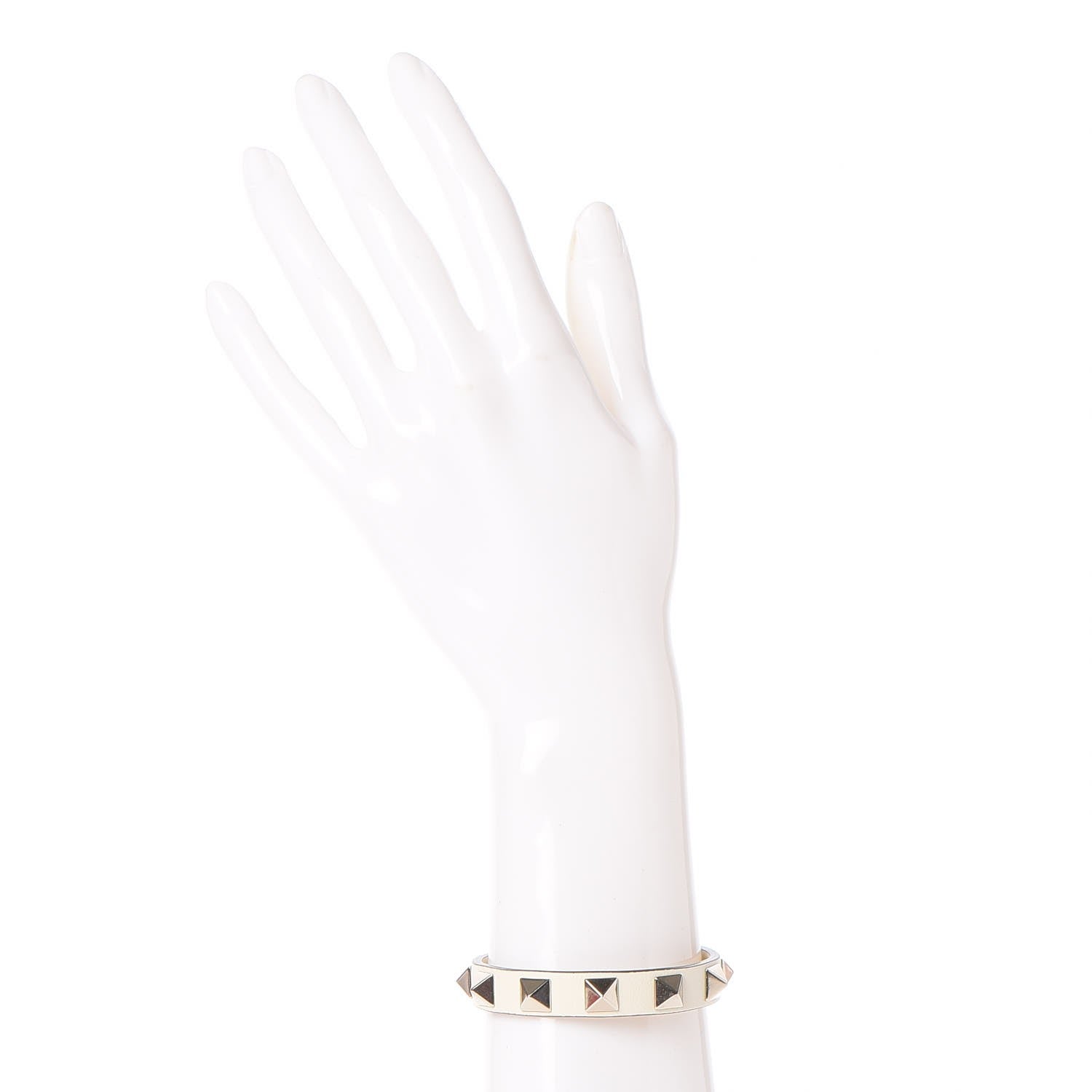 Valentino Garavani Vitello Rockstud Bracelet Ivory 2 of 6