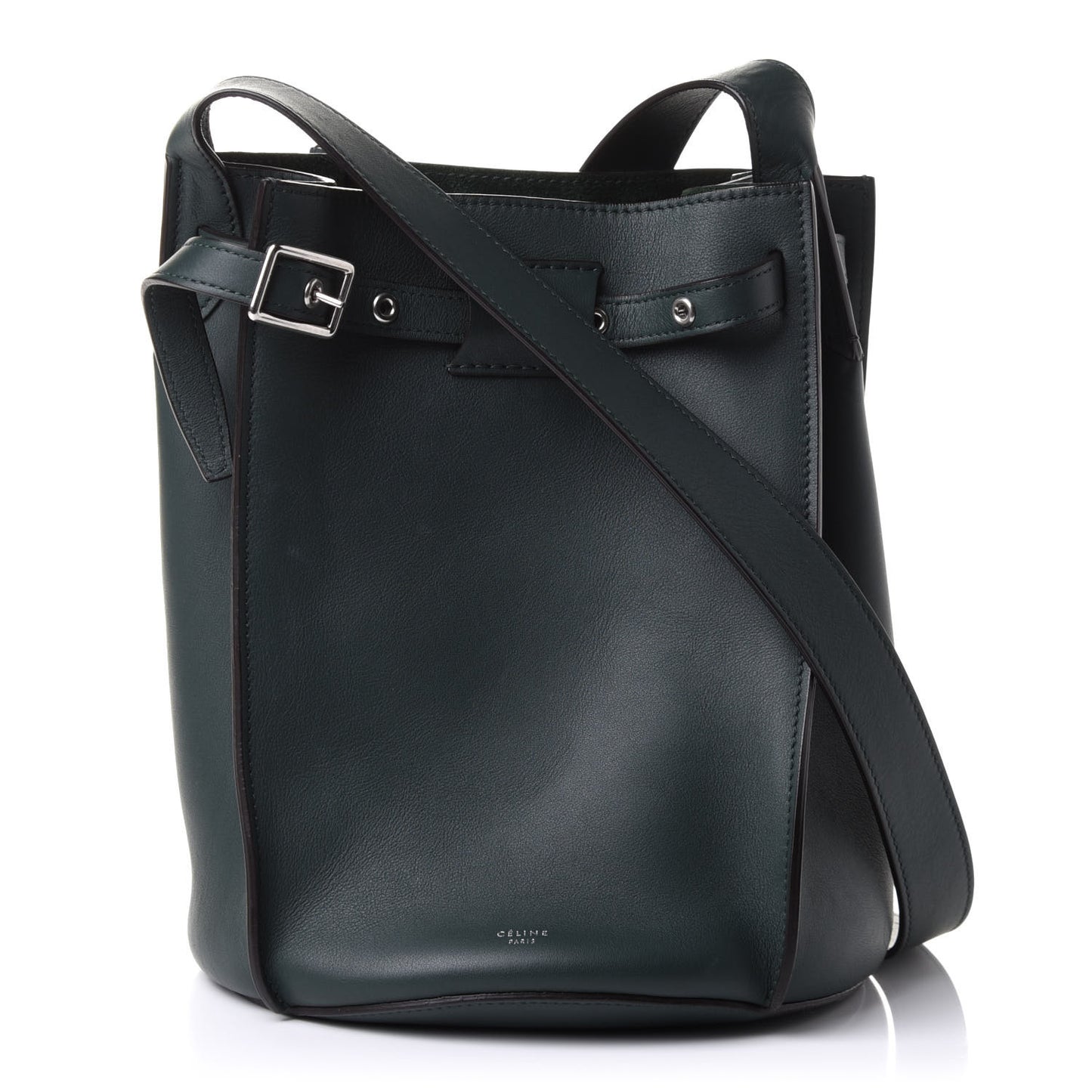 Supple Grained Calfskin Big Bag Bucket Amazone
