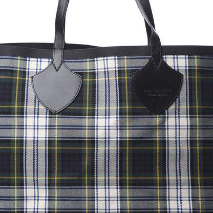 Burberry Vintage Check Extra Large The Giant Reversible Tote Blue Red 11 of 17