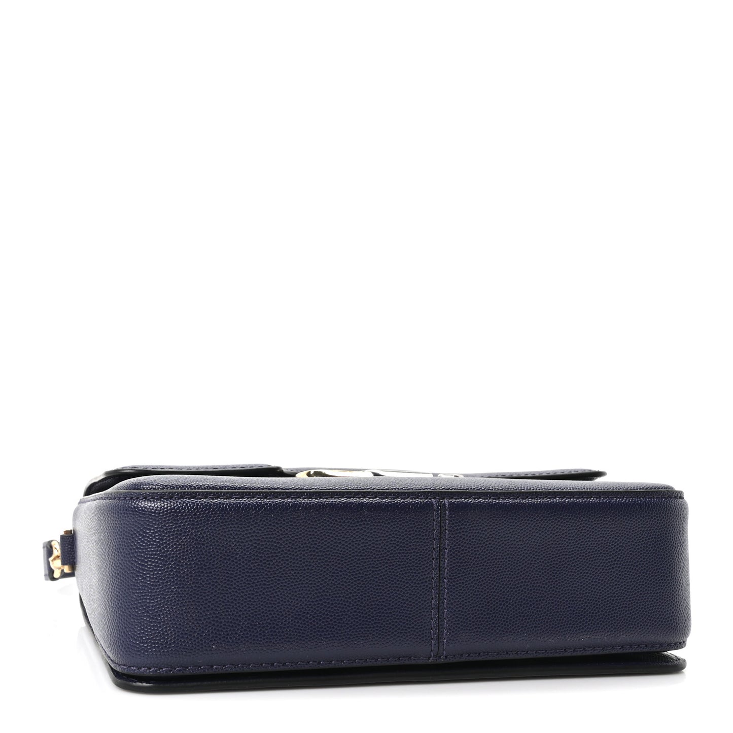 Textured Calfskin The J Link Shoulder Bag Navy Multicolor
