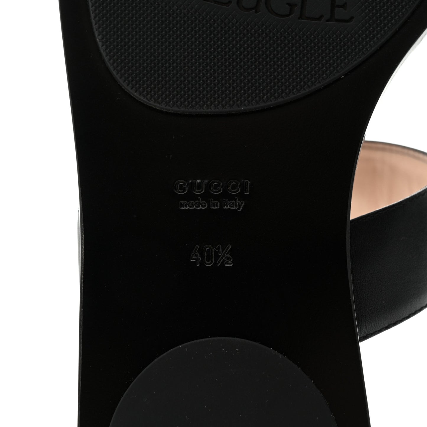 Calfskin GG Marmont Thong Sandals 40.5 Black