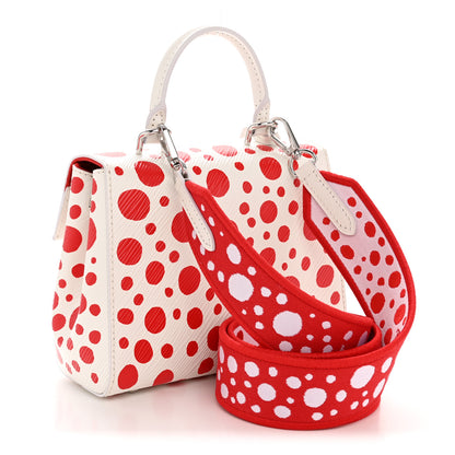 Louis Vuitton LV X YK Monogram Kusama Epi Cluny Mini White Red 3 of 13
