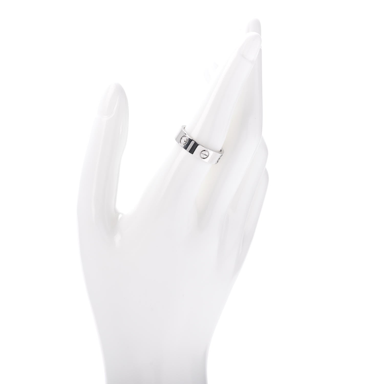Cartier 18K White Gold 5.5mm LOVE Ring 57 8 2 of 5
