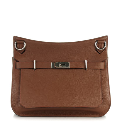 Hermes Taurillon Clemence Eclat Jypsiere 34 Marron D'Inde Rouge H 1 of 9