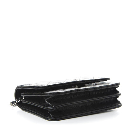 Chanel Caviar Quilted Mini Wallet On Chain WOC Black 4 of 10
