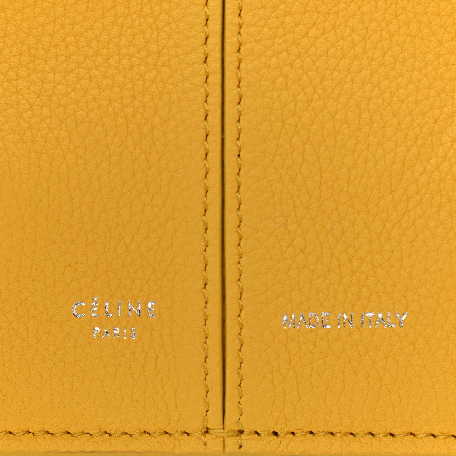Celine Baby Grained Calfskin Small Tri-Fold Bag Citrus 6 of 8